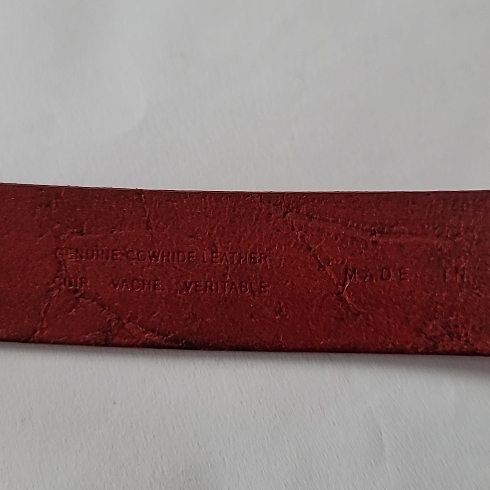 Hugo boss Red Made in Italy 100% COWHIDE   leather  belt - Picture 5 of 9